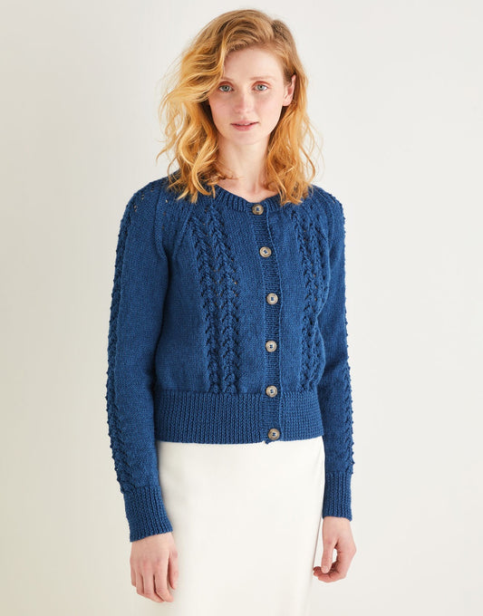 Knitting Pattern 10199 - LACE TEXTURED CARDIGAN IN SIRDAR COUNTRY CLASSIC DK