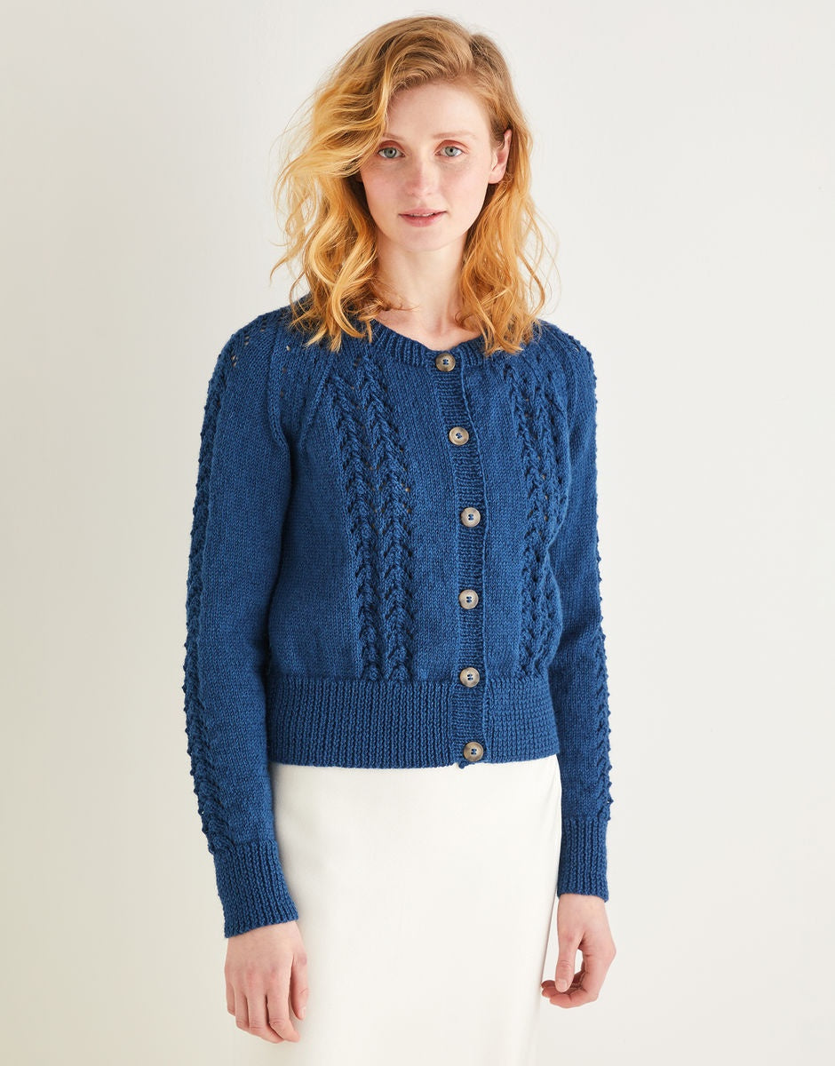Knitting Pattern 10199 - LACE TEXTURED CARDIGAN IN SIRDAR COUNTRY CLASSIC DK
