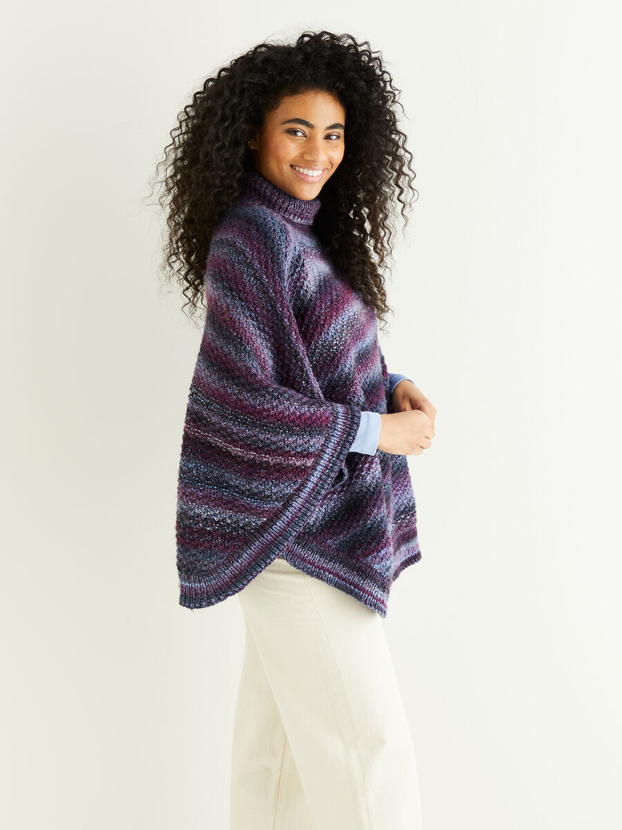 PDF - Knitting Pattern 10287 - TEXTURED PONCHO IN SIRDAR JEWELSPUN DESIGN