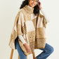 Knitting Pattern 10344 - ROLL NECK CHECK PONCHO IN HAYFIELD BONUS CHUNKY TWEED