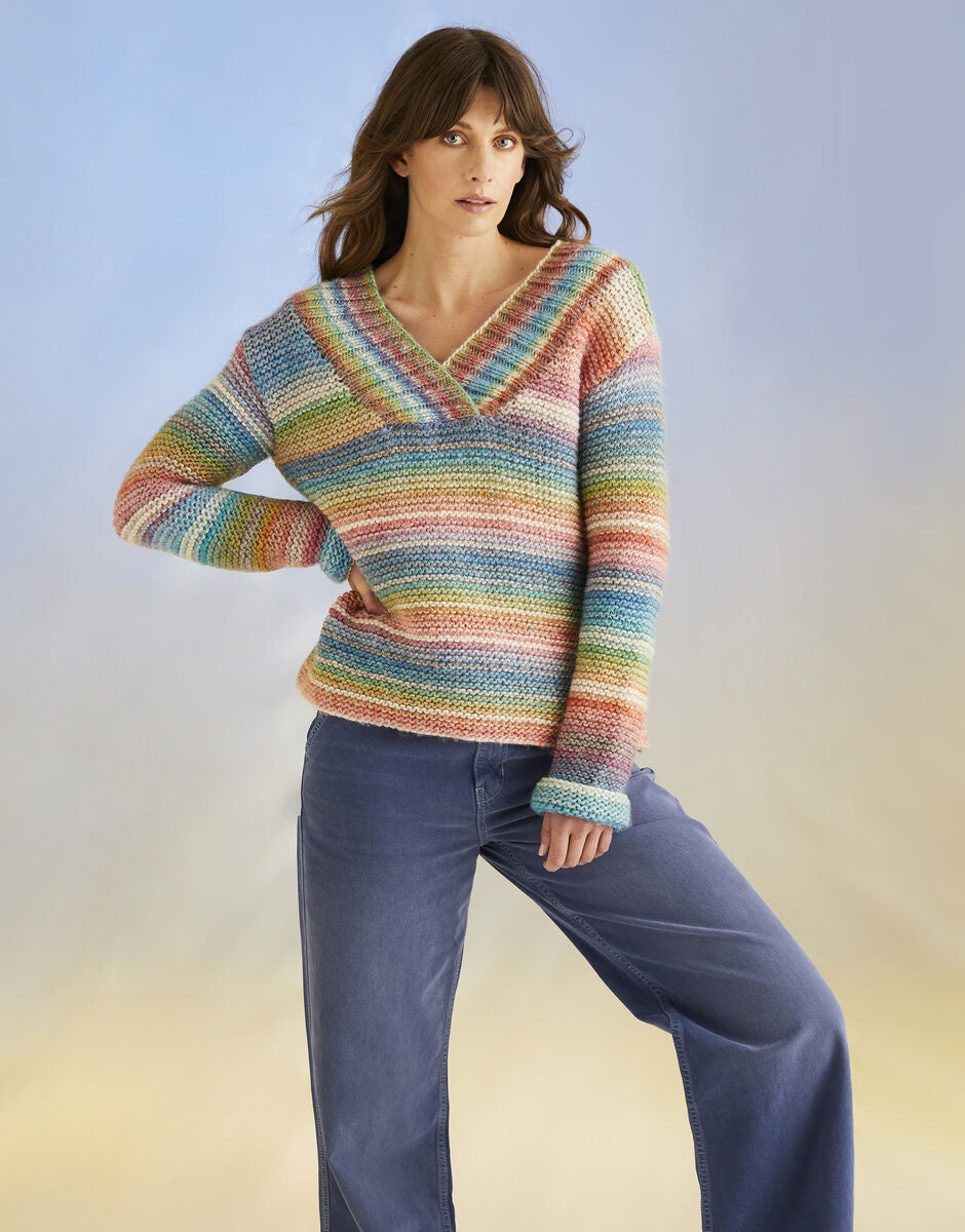 Knitting Pattern 10701 - HIGH TIDE SWEATER IN SIRDAR JEWELSPUN WITH WOOL CHUNKY