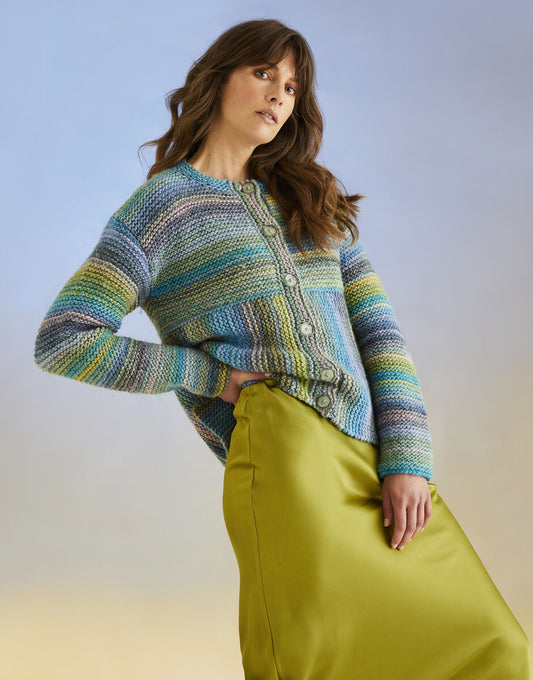 Knitting Pattern 10704 - RIP TIDE CARDI IN SIRDAR JEWELSPUN WITH WOOL CHUNKY