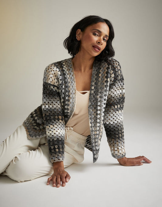 Crochet Pattern 10727 - MOON AND STARS CARDIGAN IN SIRDAR JEWELSPUN ARAN