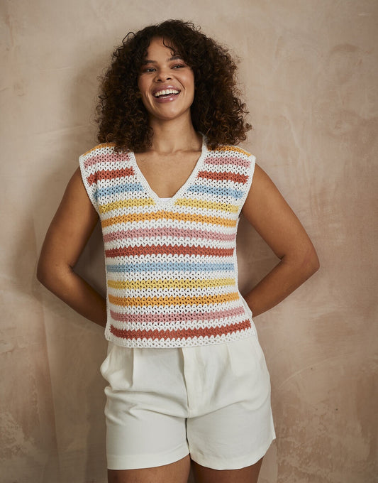 Crochet Pattern 10745 - SOFT SKYLINE TOP IN SIRDAR STORIES DK