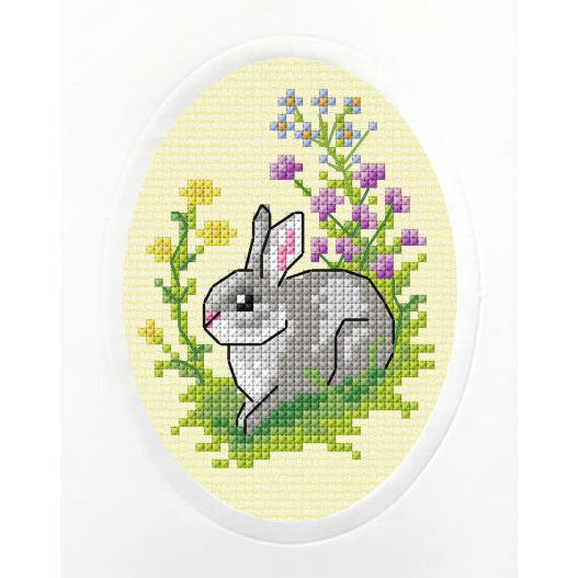 COUNTED CROSS STITCH KIT - EASTER CARD - BUNNY