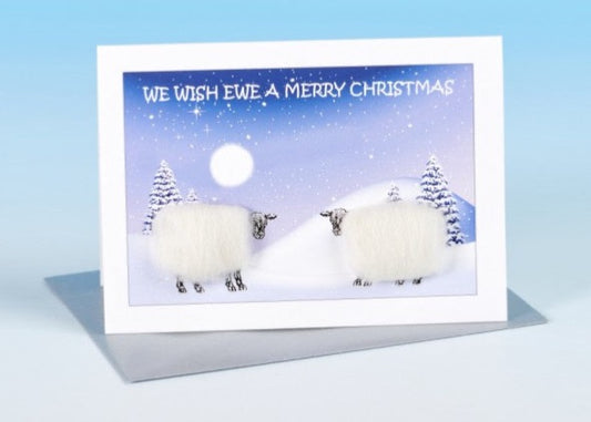 CHRISTMAS CARD - WE WISH EWE A MERRY CHRISTMAS