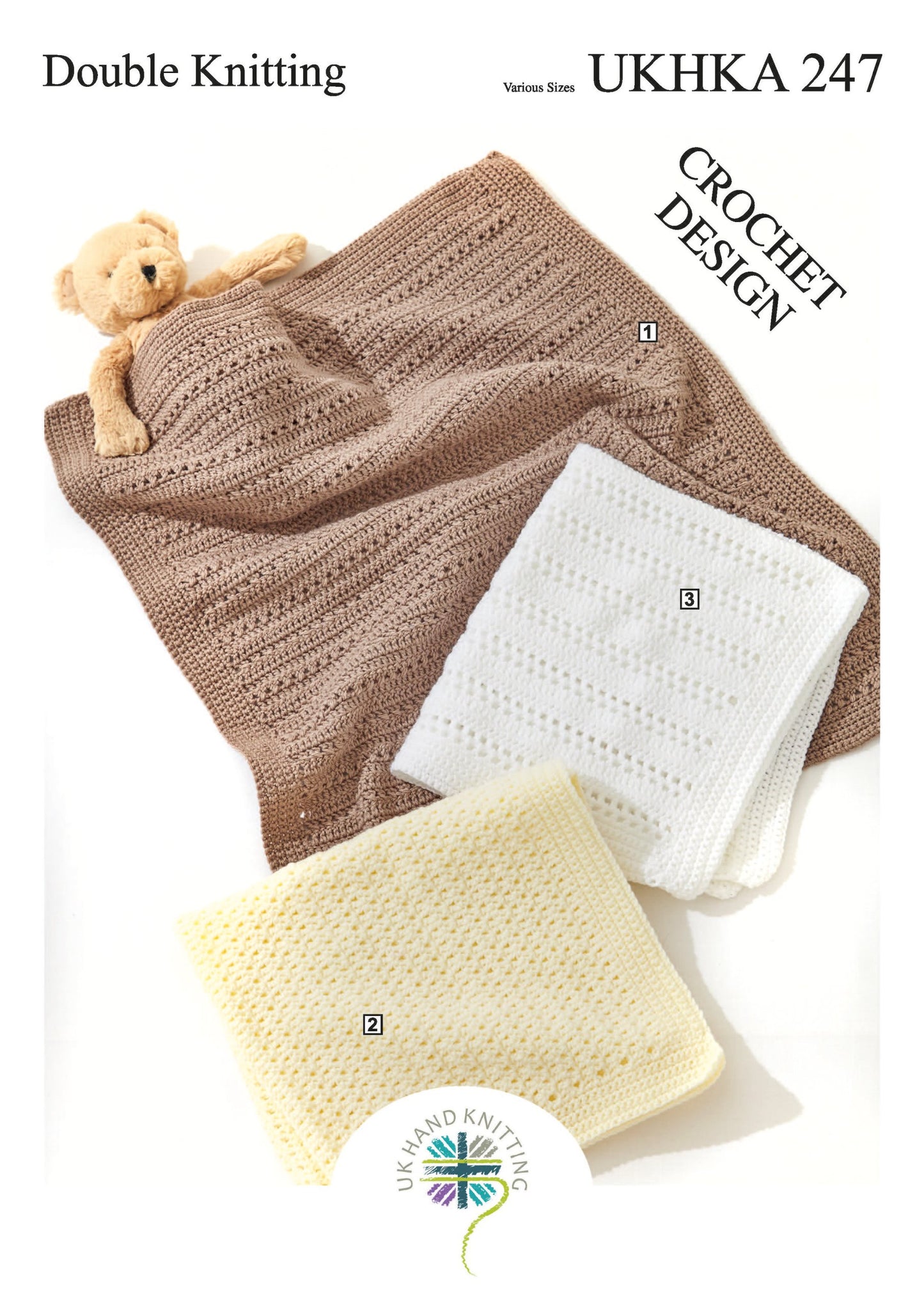 Knitting Pattern 247 - Baby Blankets in DK