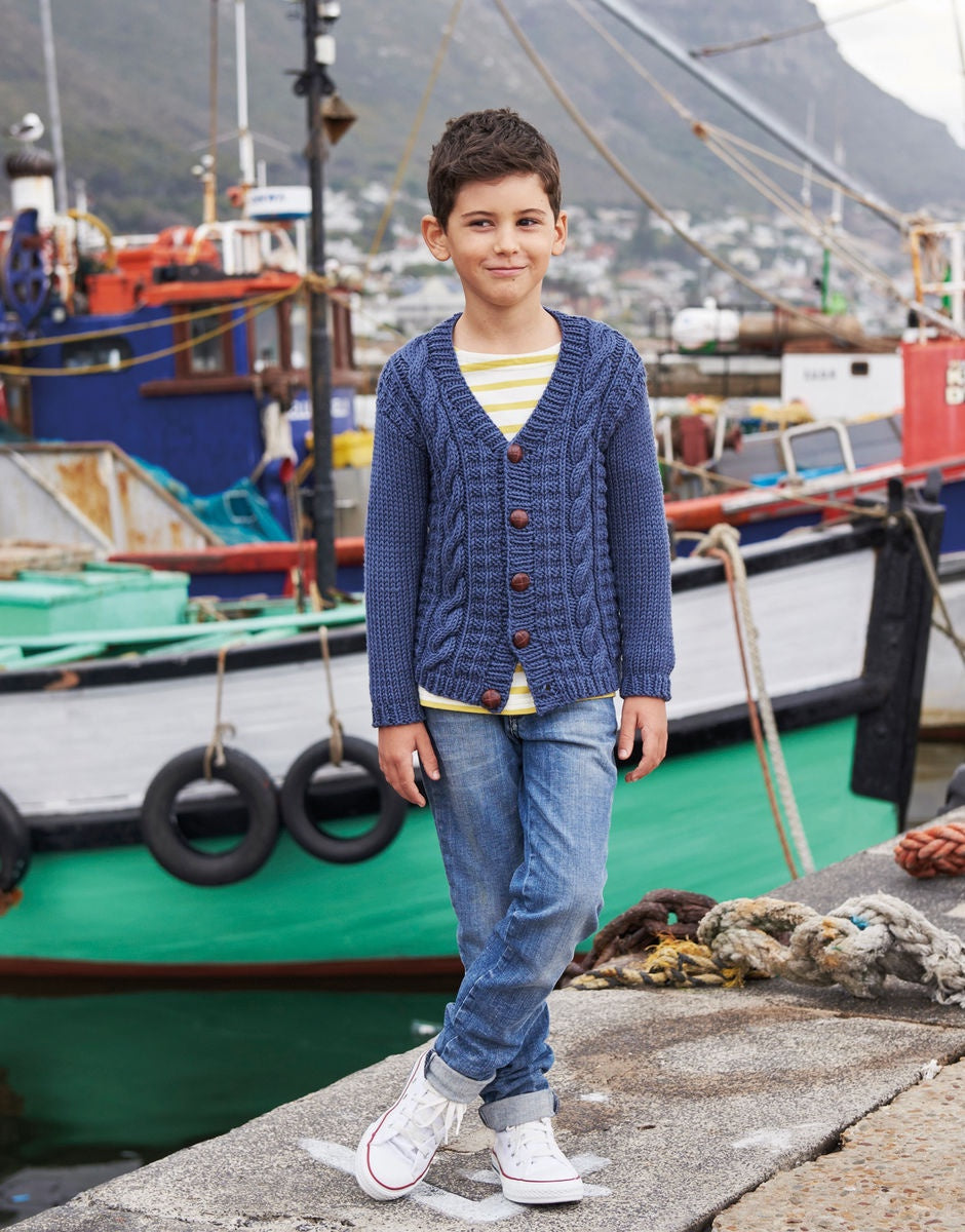 Knitting Pattern 2493 - CHILDREN'S CARDIGAN IN SIRDAR NO 1 CHUNKY