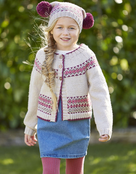 Knitting Pattern 2514 - CHILDREN'S CARDIGAN & HAT IN SIRDAR COUNTRY CLASSIC DK