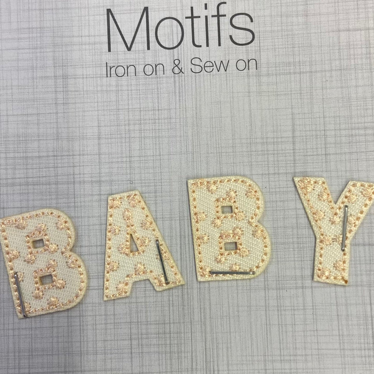 IRON ON MOTIF - BABY Letters