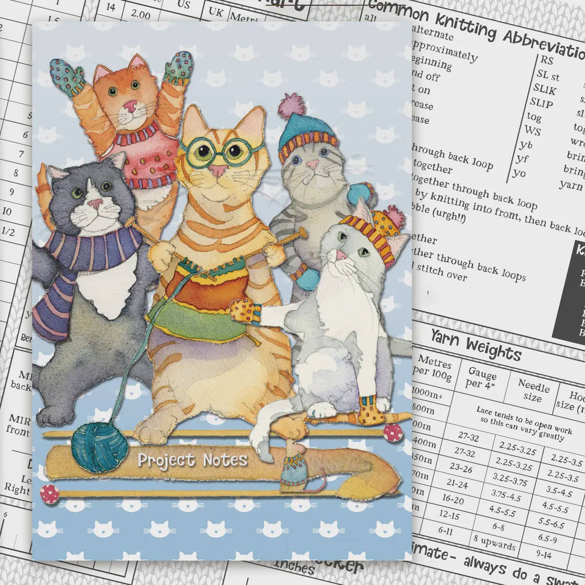 KITTENS IN MITTENS - Knitting Jotter/Project Notes