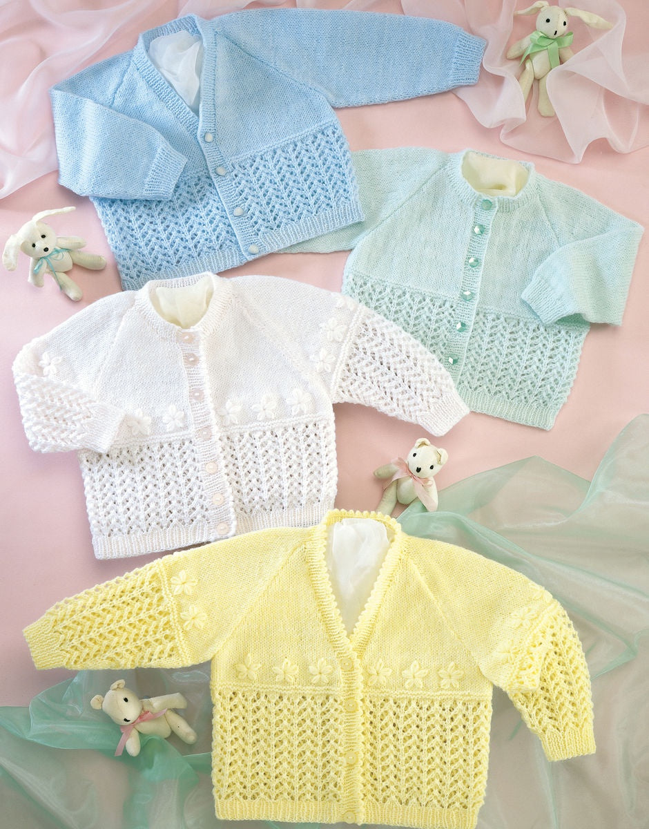 Knitting Pattern 3029 - BABY CARDIGANS IN SNUGGLY 3 PLY