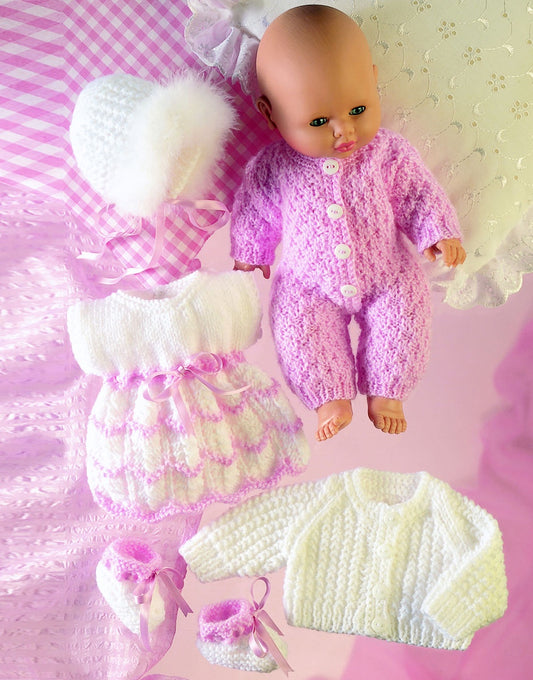 Knitting Pattern 3072 - DOLL'S OUTFIT & ACCESSORIES IN HAYFIELD BONUS DK