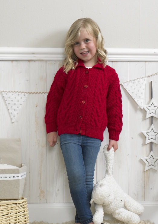 Knitting Pattern 4174 - Jackets, Cap and Mittens in Special Aran