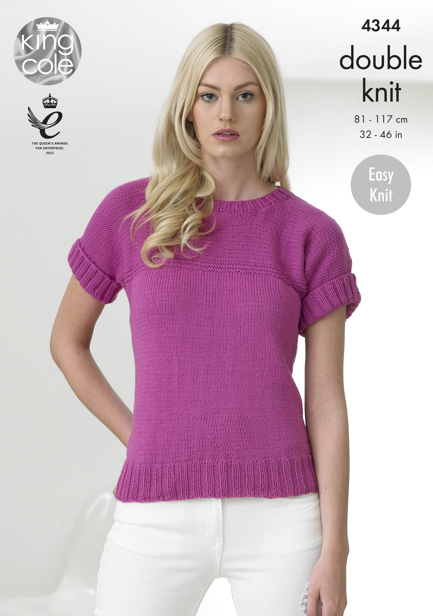 Knitting Pattern 4344 - Tops Knitted with Cottonsoft DK