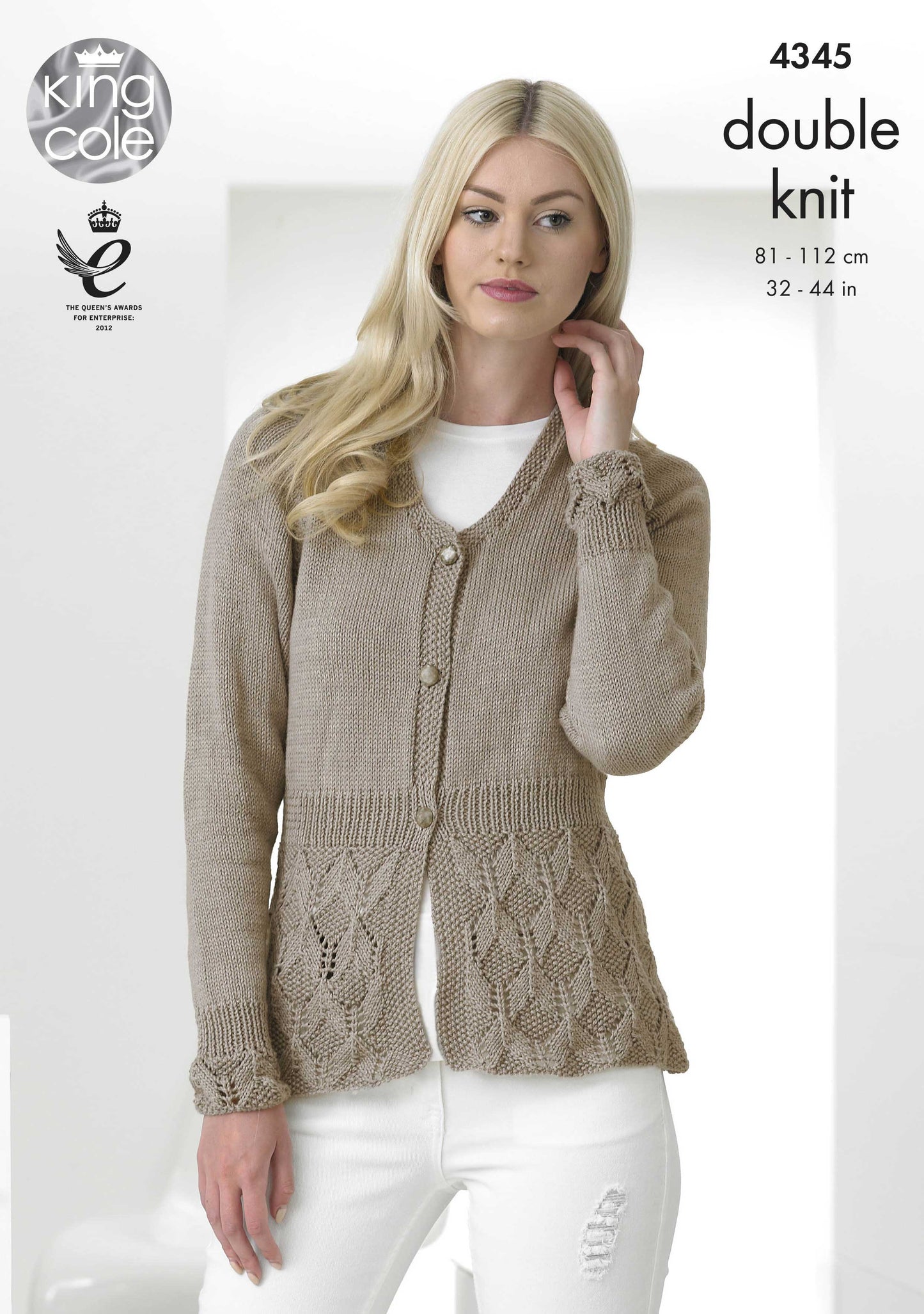 Knitting Pattern 4345 - Cardigans Knitted with Cottonsoft DK