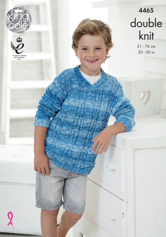 Knitting Pattern 4465 - Sweater Knitted with Vogue DK