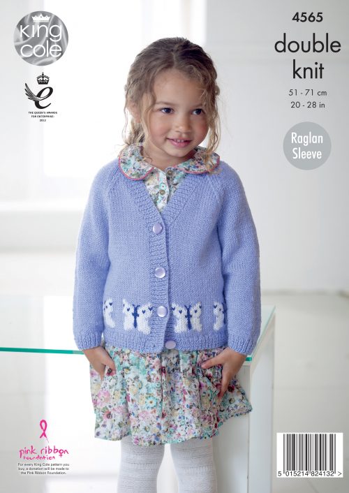 Knitting Pattern 4565 - Cardigans Knitted with Pricewise DK