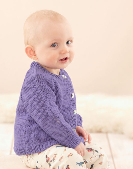 Knitting Pattern 4667 - BABY & YOUNGER CHILDREN'S CARDIGAN IN SNUGGLY BABY BAMBOO DK