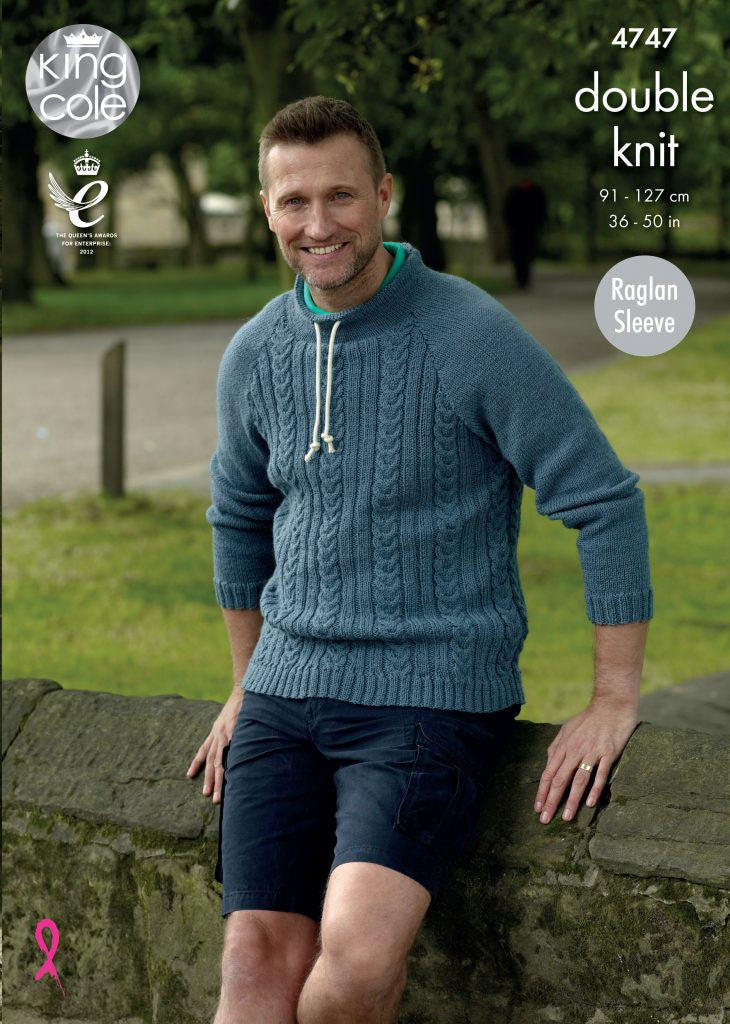 Knitting Pattern 4747 - Men’s Sweaters Knitted with Merino Blend DK