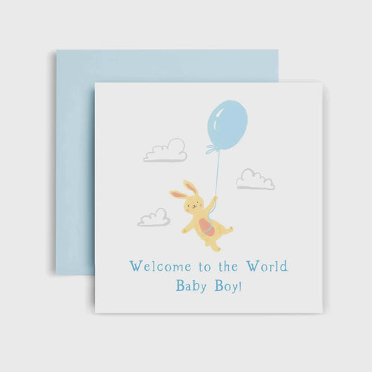 Welcome To The World Baby Boy - New Baby Card