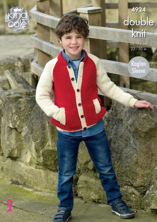 Knitting Pattern 4924 - Jacket & Hoodie Knitted in Majestic DK