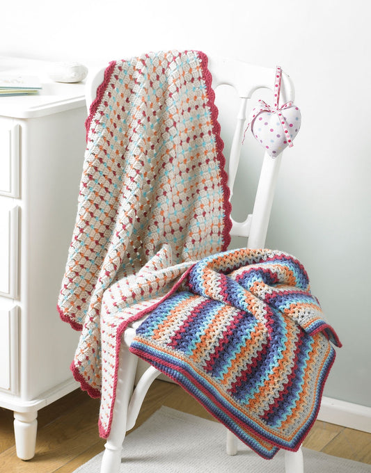 Crochet Pattern 5203 - BABY BLANKET OR AFGHANS IN SNUGGLY DK
