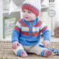 Knitting Pattern 5218 - Sweaters, Pants & Hat Knitted in Cherished DK