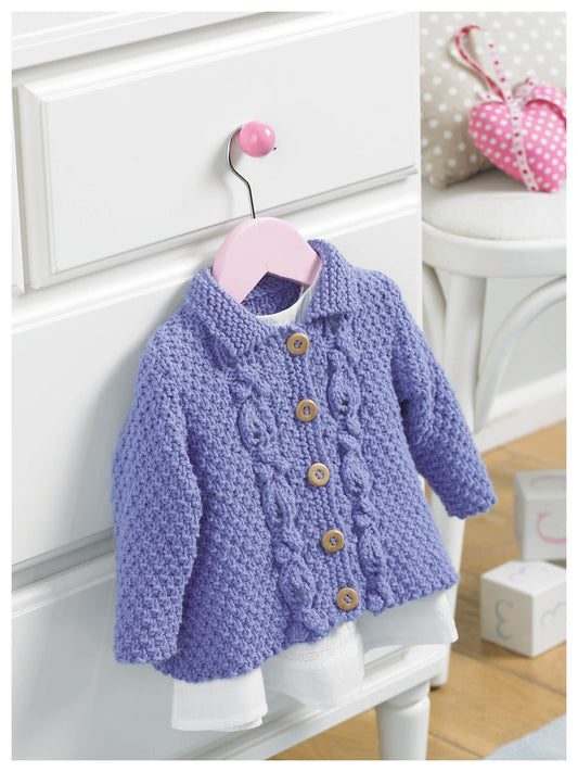 Knitting Pattern 5238 - A-LINE JACKET IN SNUGGLY SUPERSOFT ARAN
