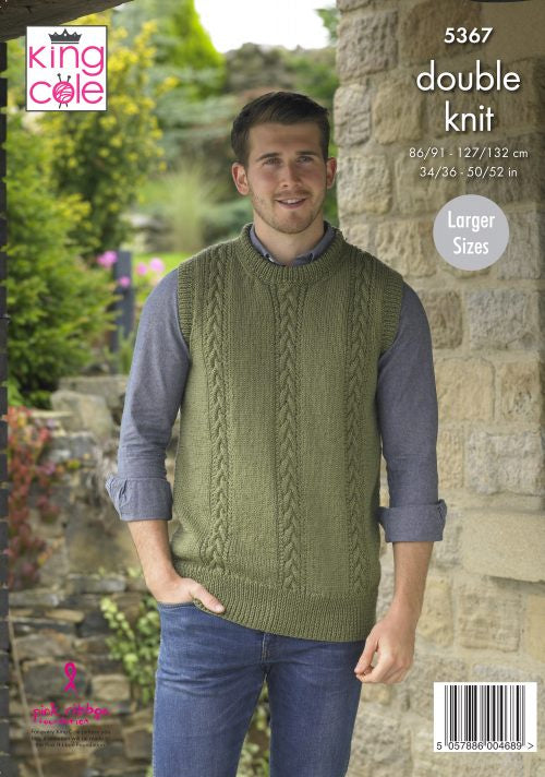 Knitting Pattern 5367 - Sweater & Slipover Knitted in DK