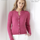 Knitting Patterns 5402 - Cardigan & Slipover Knitted in Giza Cotton 4ply
