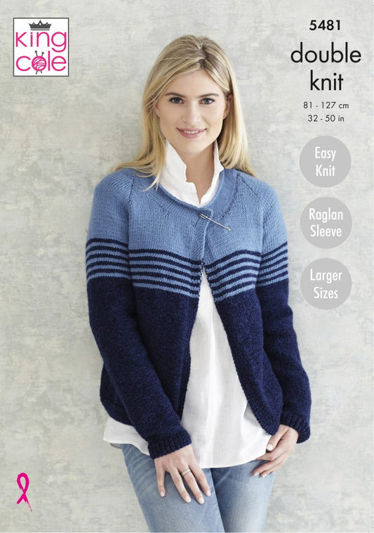 Knitting Pattern 5481 - Cardigan, Snood & Hat Knitted in Subtle Drifter DK
