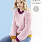 Knitting Pattern 5524 - Sweater Knitted in Timeless Super Chunky