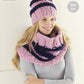 Knitting Pattern 5533 - Hats, Scarf & Cowl Knitted in Big Value BIG