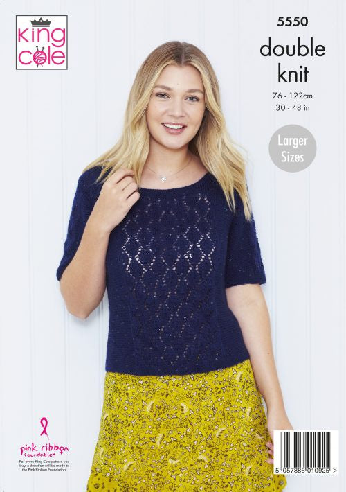 Knitting Pattern 5550 - Cardigan & Top Knitted in Galaxy DK