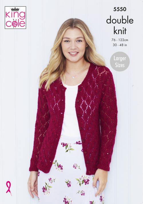 Knitting Pattern 5550 - Cardigan & Top Knitted in Galaxy DK