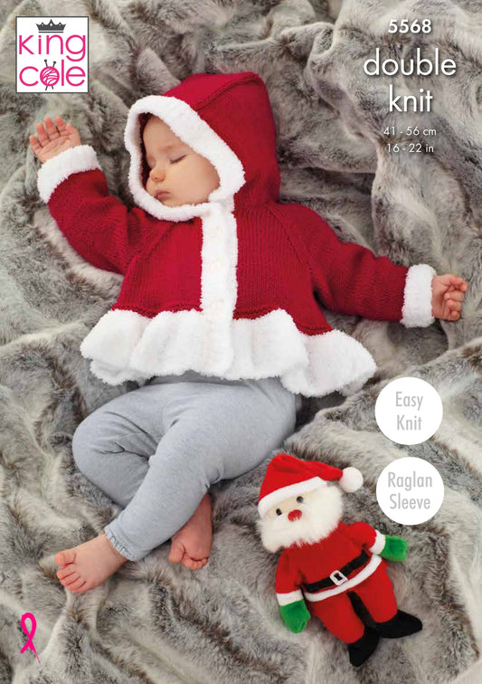 Knitting Pattern 5568 - Christmas Jackets & Hats Knitted in Comfort DK and Truffle