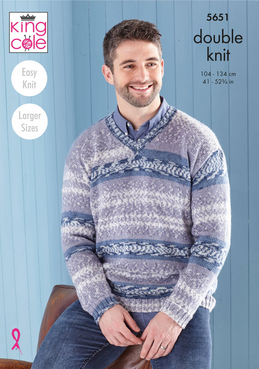 Knitting Pattern 5651 - Sweater & Tank Top Knitted in Fjord DK