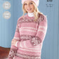 Knitting Pattern 5653 - Sweater & Tunic Knitted in Fjord DK