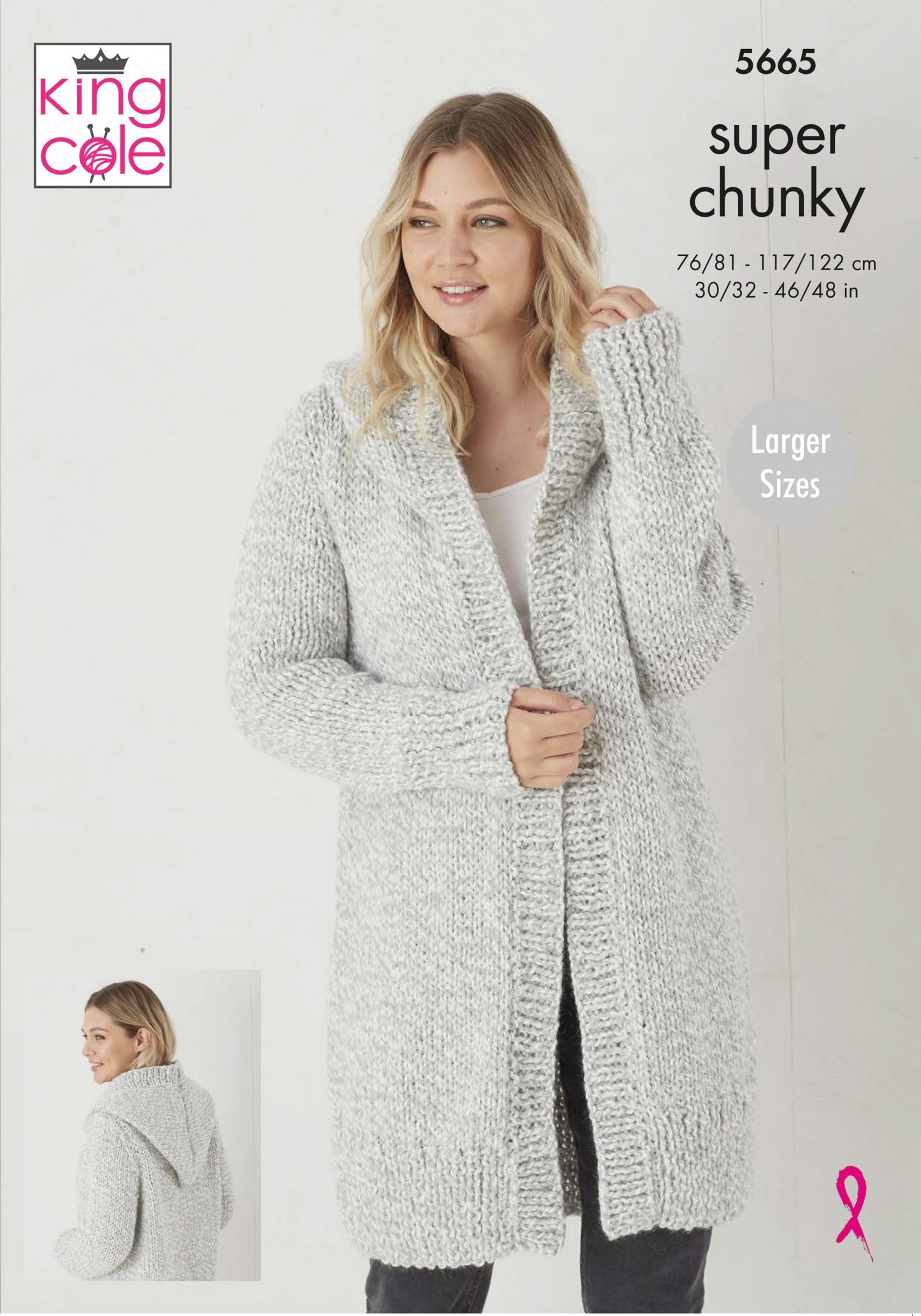 Knitting Pattern 5665 - Jackets Knitted in Timeless Classic Super Chunky