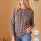 Knitting Pattern 5720 - Sweater & Cardigan Knitted in Fashion Aran