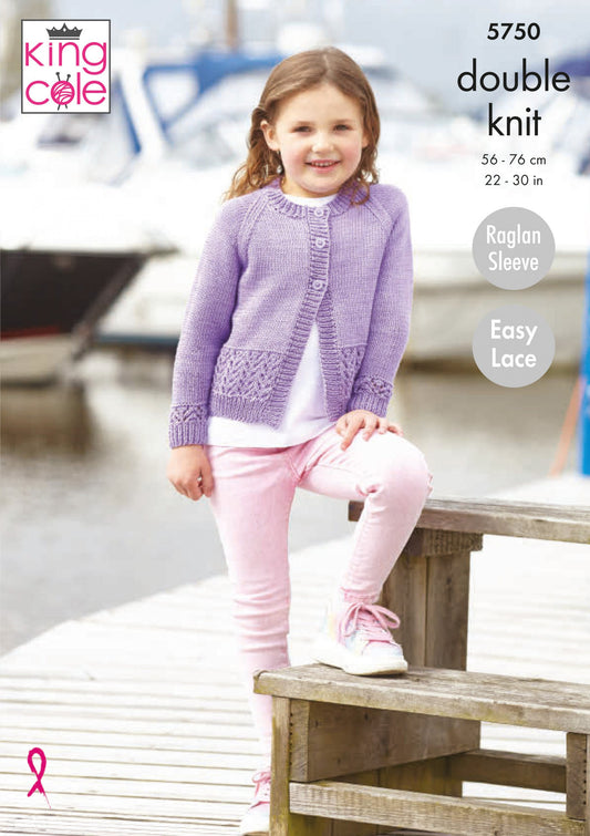 Knitting Pattern 5750 - Cardigans Knitted in Cottonsmooth DK