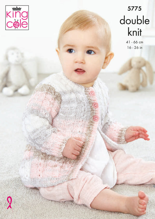 Knitting Pattern 5775 - Cardigan and Tunic: Knitted in Baby Pure DK