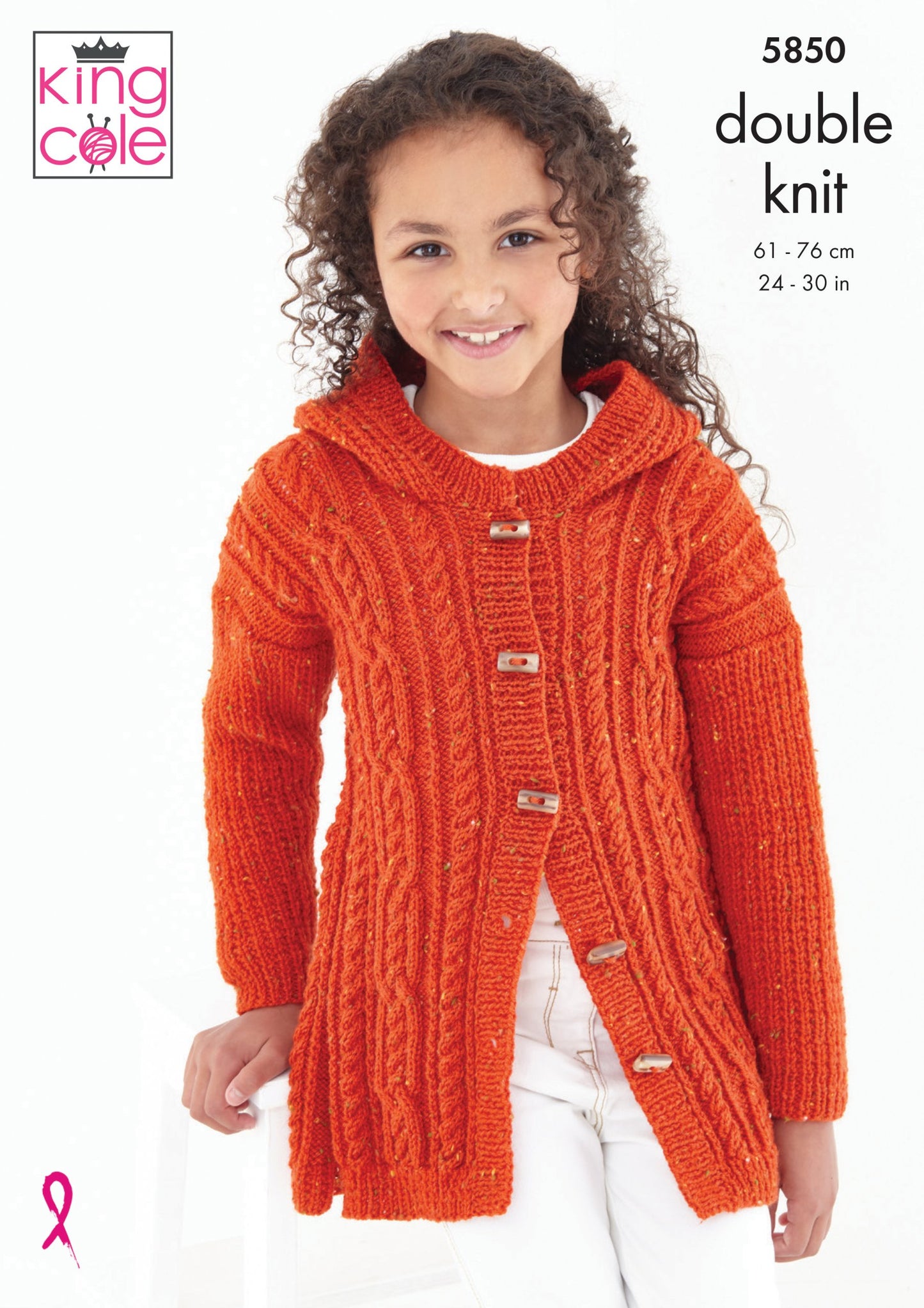 Knitting Pattern 5850 - Cardigan & Sweater Knitted in Big Value Tweed DK
