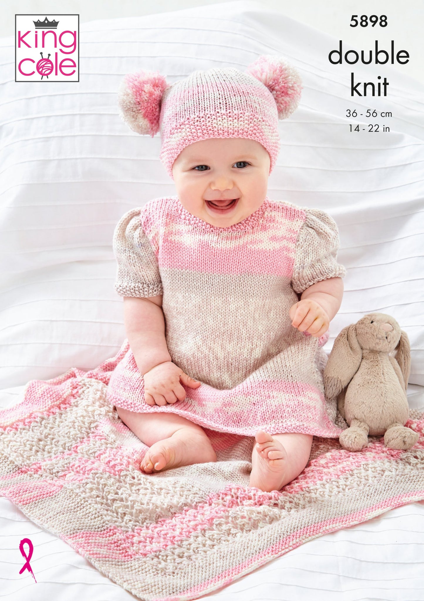 Knitting Pattern 5898 - Baby Set Knitted in Fjord DK