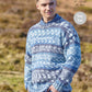 Knitting Pattern 5910 - Mens Round and Stand Up Neck Sweaters: Knitted in King Cole Nordic Chunky