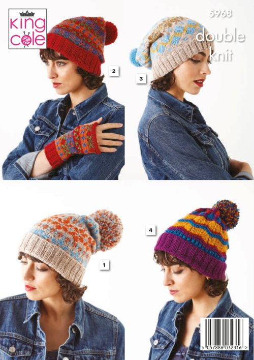 Knitting Pattern 5968 - Apparel Accessories Knitted in Merino Blend DK