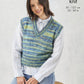 Knitting Pattern 5994 - Round & V Neck Tanks Knitted in Homespun Prism DK