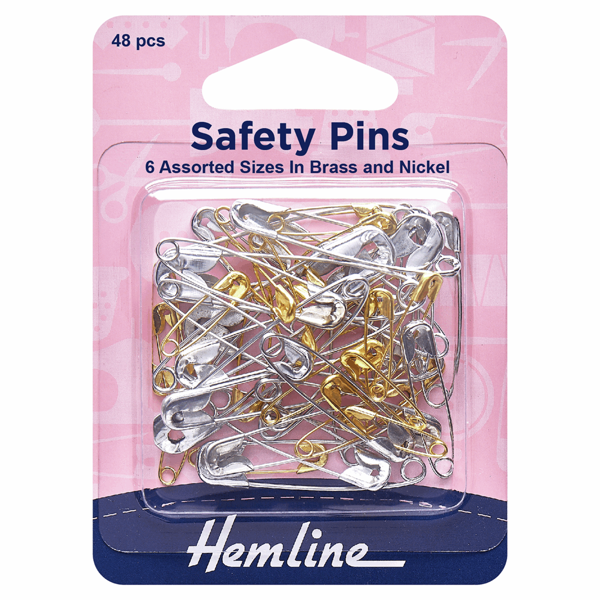 SAFETY PINS ASSORTED - VALUE PACK 48 Pcs