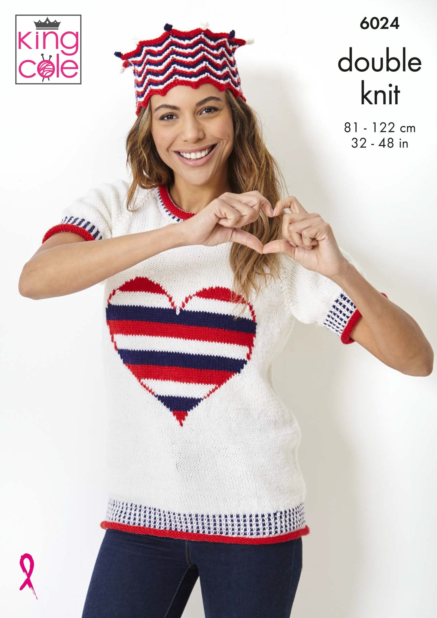 Knitting Pattern 6024 - Sweater, Tank Top, & Crown Knitted in Merino Blend DK